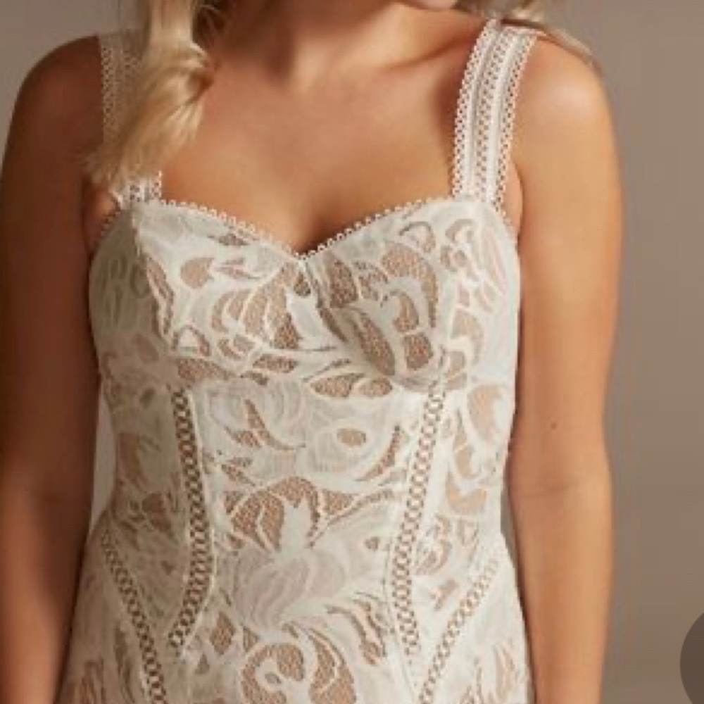 DB studio boho mermaid wedding dress with detachable straps